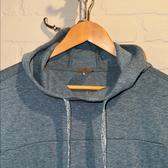 Calia sweatshirt blue mock neckline hoodie XL soft drawstring Carrie Underwood - Picture 2 of 5